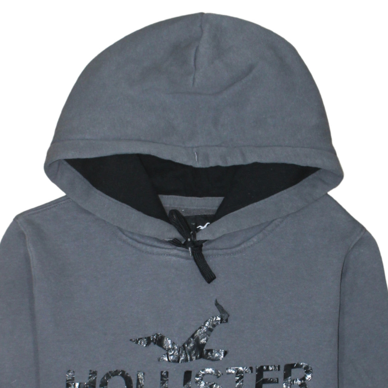 Hollister Men’s Grey XS Pullover Hoodie with Logo Graphic
