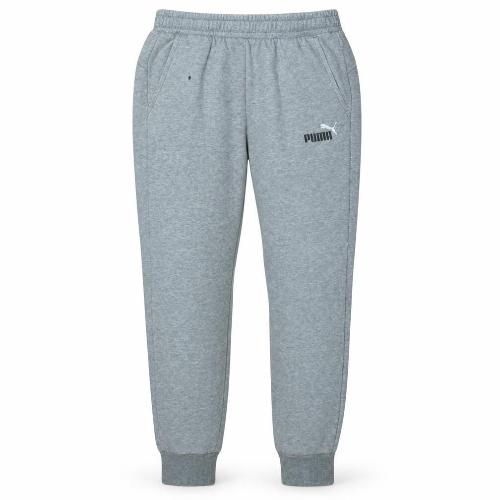 Puma Men's Grey Cotton Blend Tapered Sweatpants M