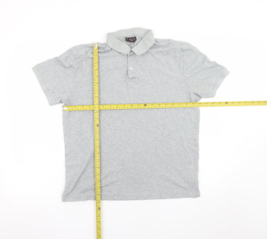 Michael Kors Men's Grey Cotton Short Sleeve Polo Shirt M