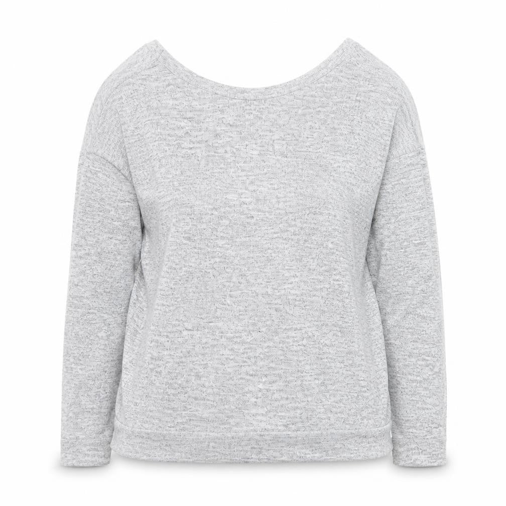 Miss Selfridge Women's Grey Wrap Jersey Long Sleeve Top Size 6
