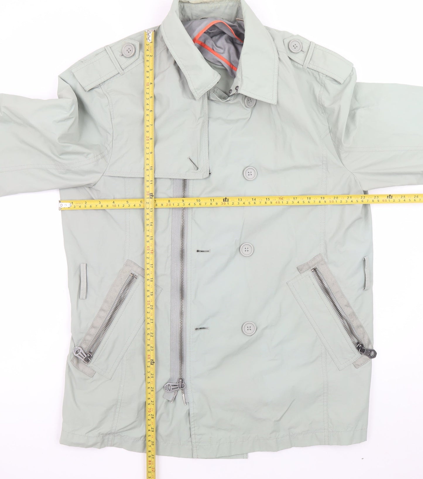 DKNY Jeans Men's Grey Cotton Nylon Trench Jacket XL