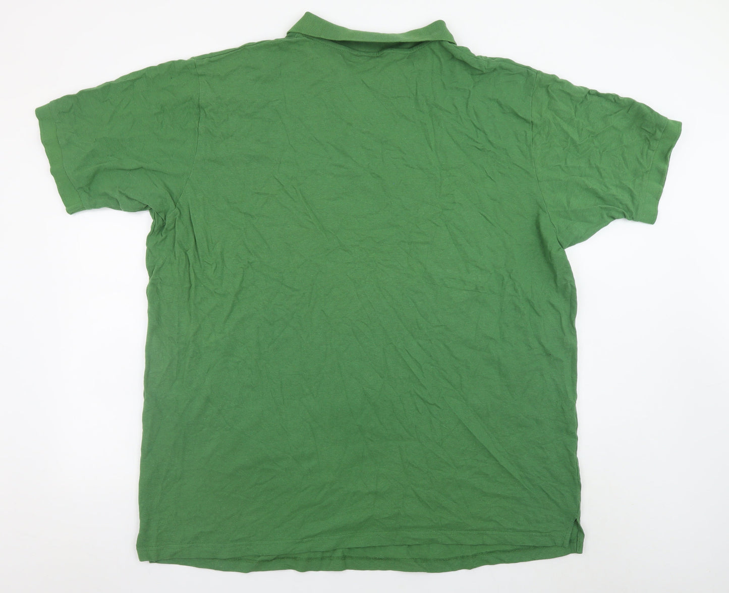 Bigdude Men's Green 4XL Cotton Short Sleeve Polo Shirt