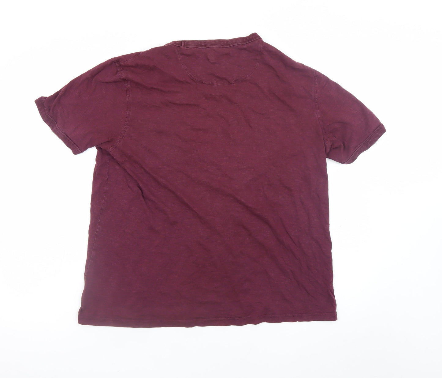 Farah 1920 Men's Burgundy Cotton Crew Neck T-Shirt Size L