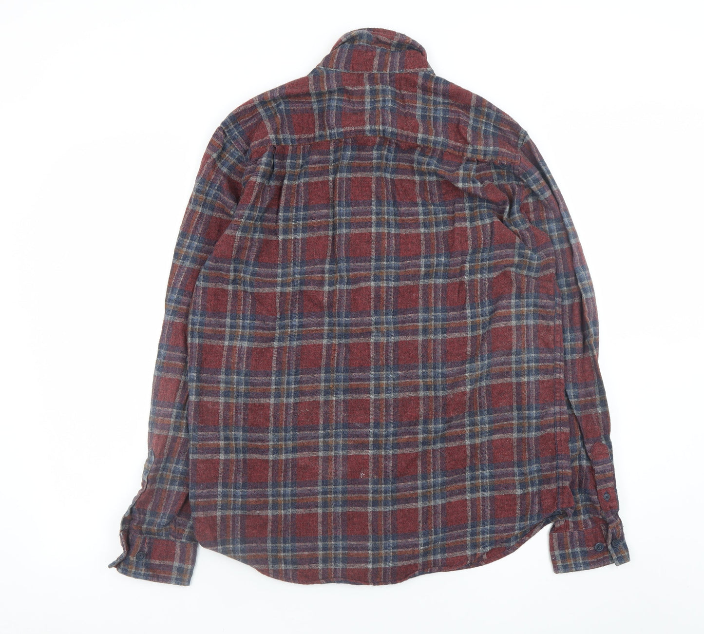 Weatherproof Vintage Men's Red Plaid Flannel Button-Up Shirt Size L