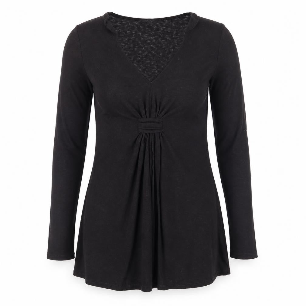 Phase Eight Women’s Black L A-Line V-Neck Jersey Dress