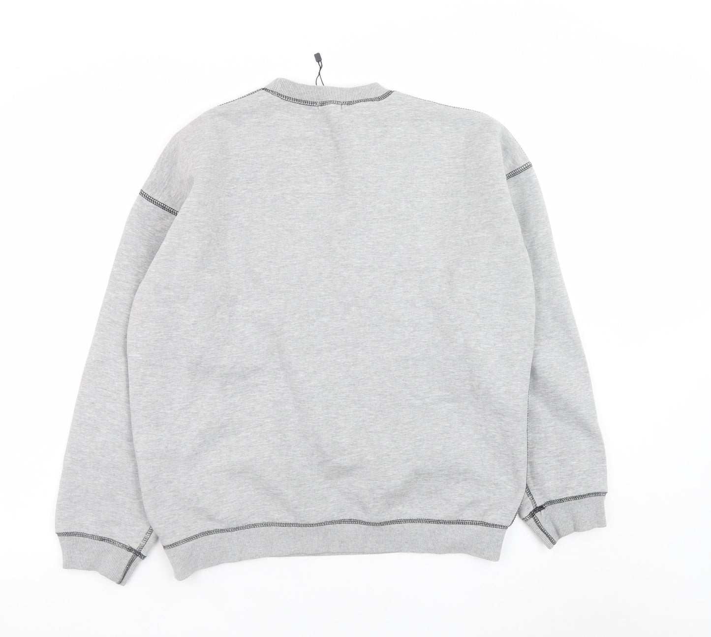 Boohoo Men's Grey Dsgn Studio Crew Neck Graphic Sweatshirt M