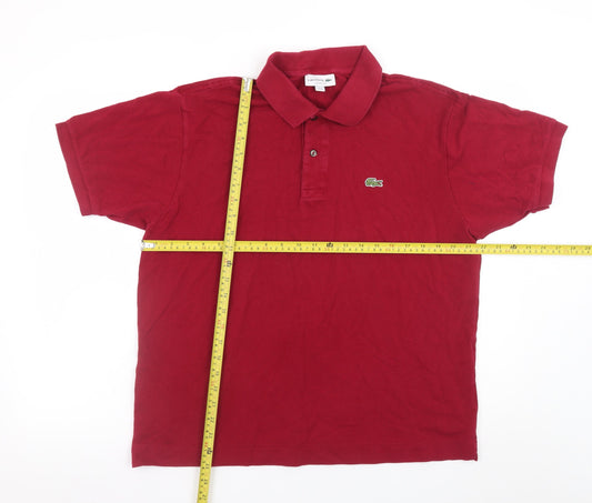 Lacoste Men’s Red Classic Fit Polo Shirt Size XL Cotton