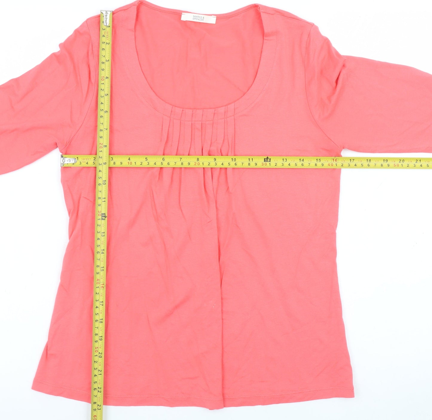 Marks & Spencer Women’s Pink 3/4 Sleeve Tunic Blouse UK 8