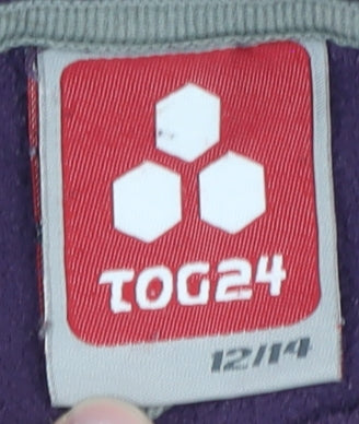 TOG24 Women's Purple Fleece Jacket Size 12/14 Full Zip Casual