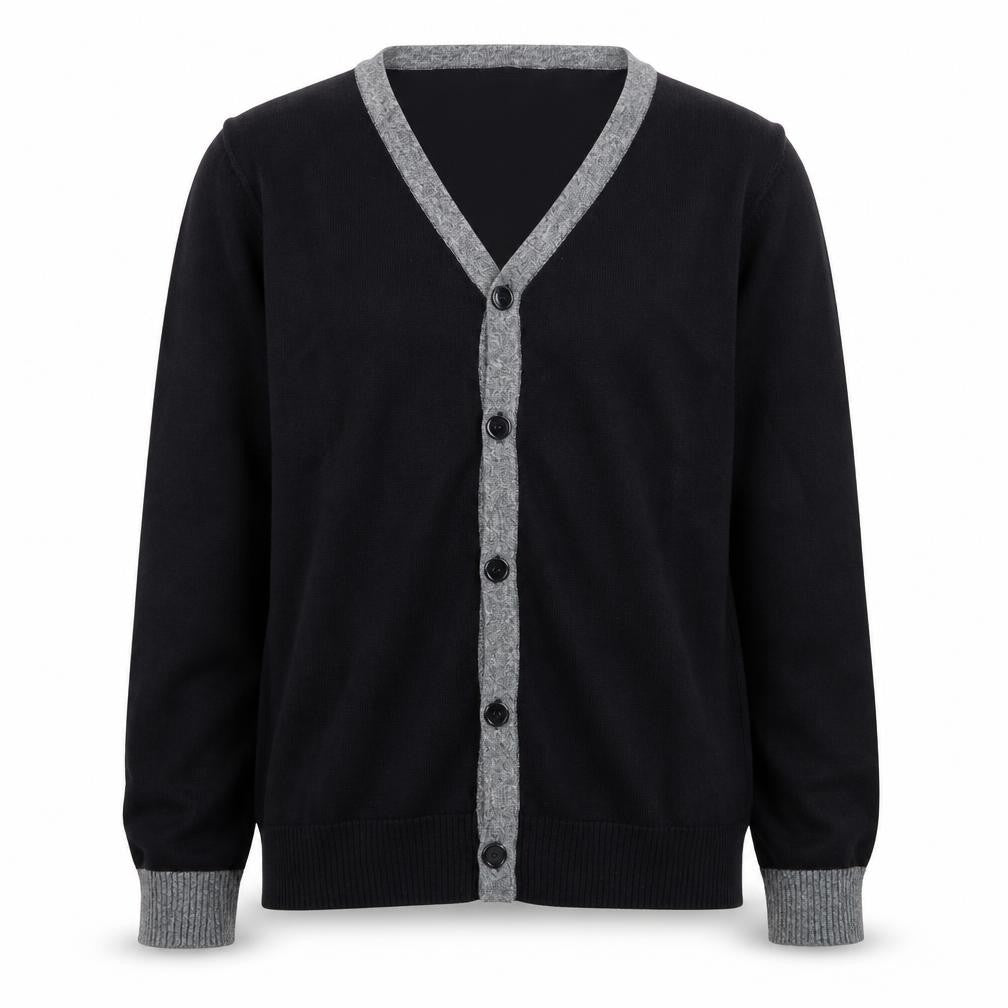 Next Teens Black Cotton V-Neck Button Cardigan Size 13 Yrs