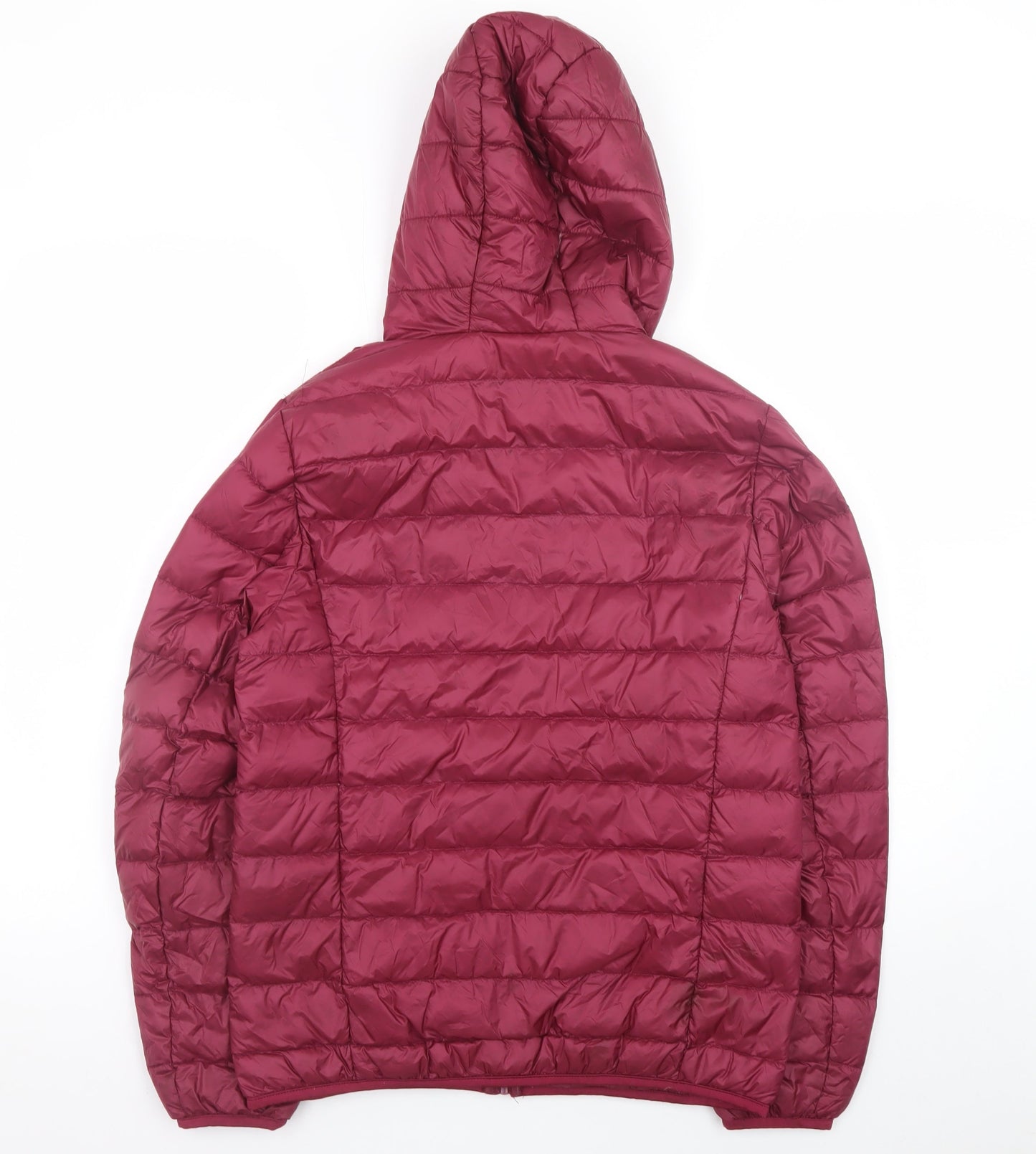 Lee Cooper Womens Red Hooded Puffer Jacket Size 12 Regular Fit