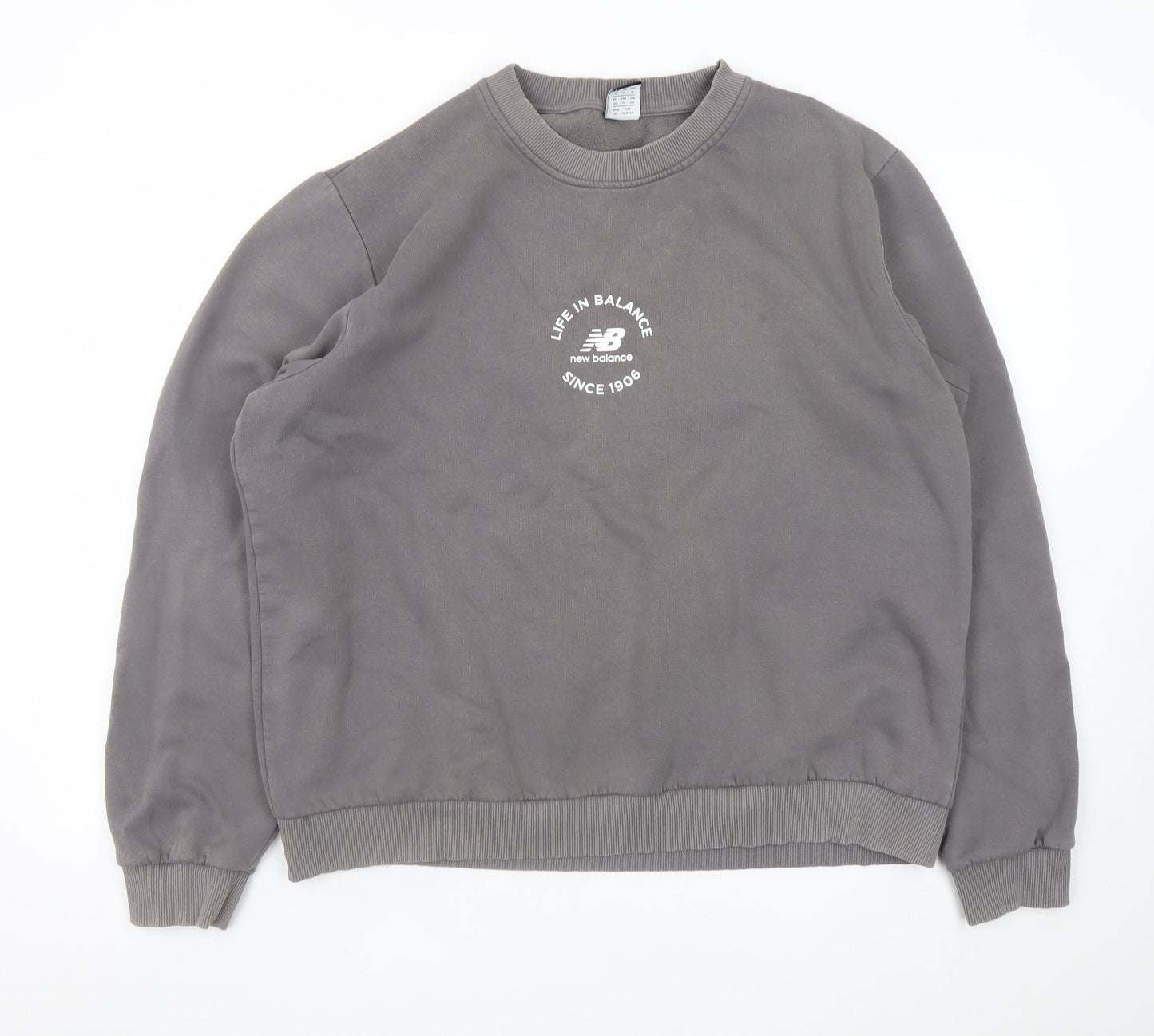 New Balance Women’s Grey XL Crew Neck Pullover Sweatshirt