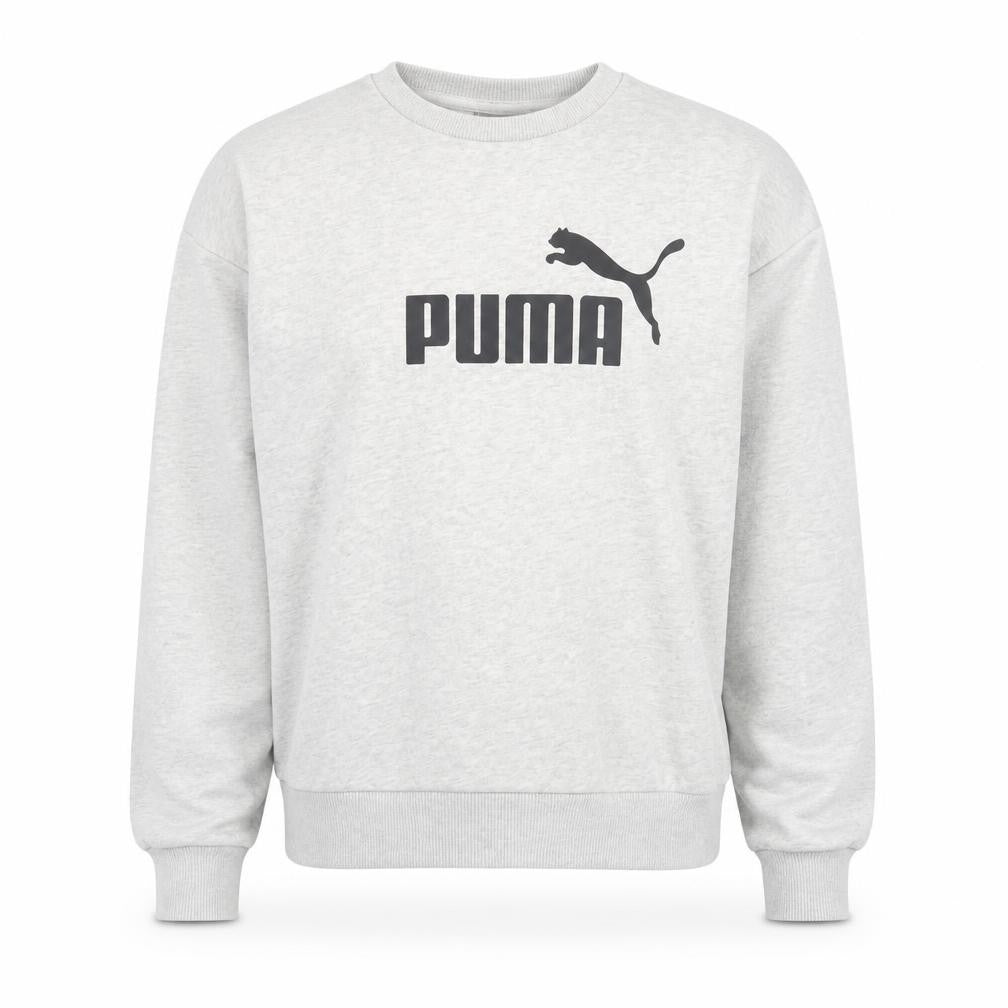 Puma Mens Grey Crew Neck Pullover Sweatshirt Size S Regular Fit