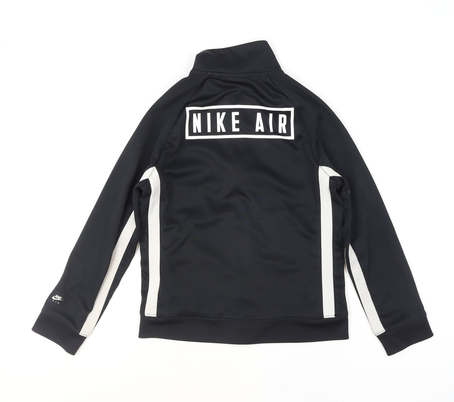 Nike Girls Black Track Jacket 11-12 Years Full Zip Polyester Athletic Style