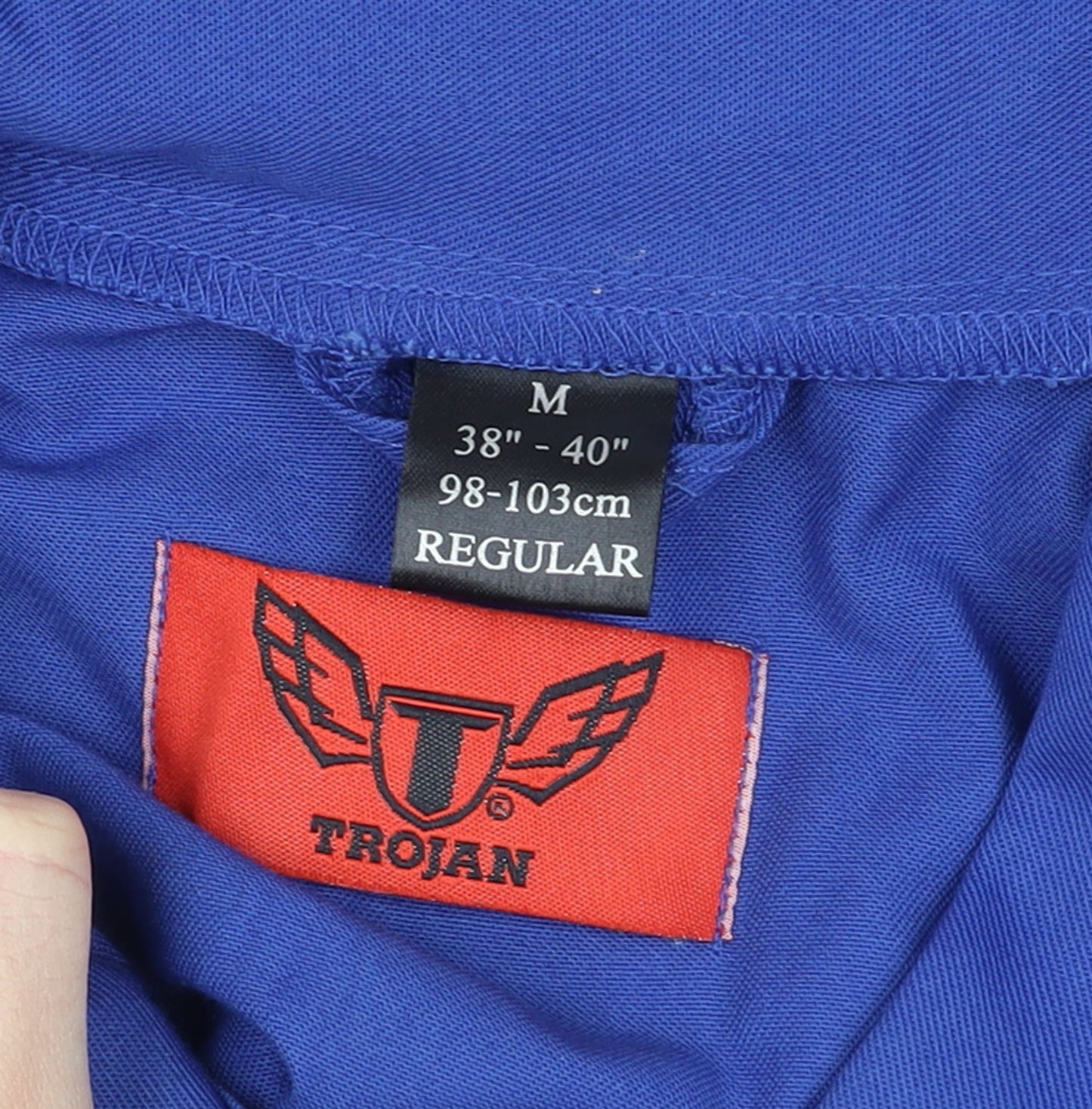 Trojan Men's Blue Workwear Cargo Trousers M Regular Fit