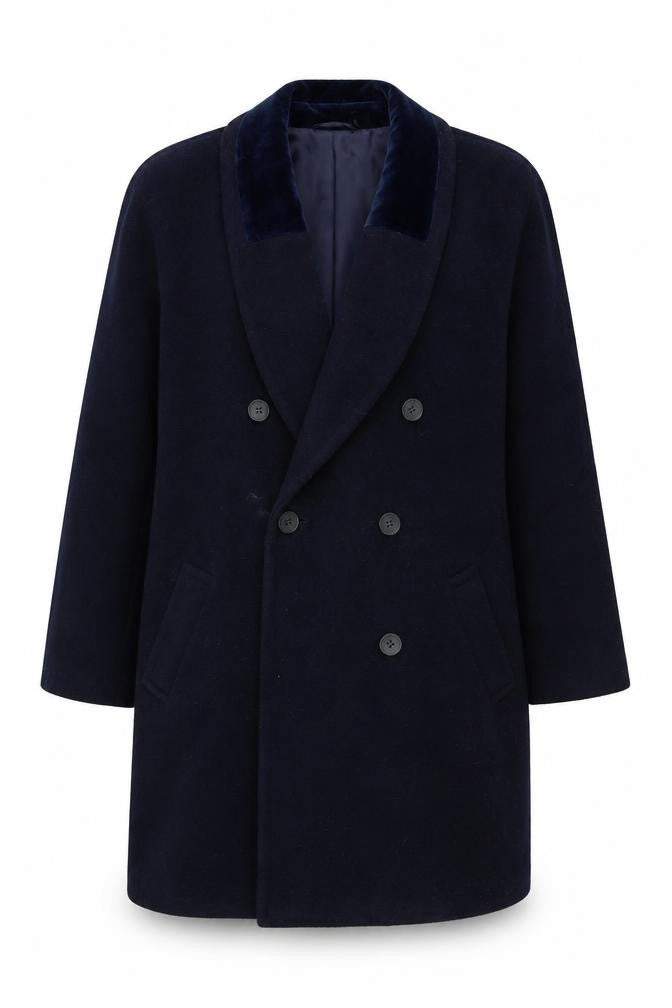 Windsmoor Women's Blue Wool Overcoat Size 16 Lined Classic Style