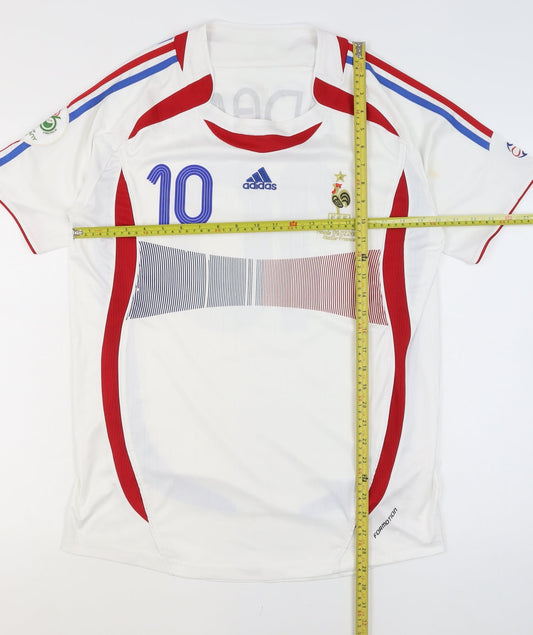 Adidas France 2006 Zidane #10 Men's White Home Football Shirt M