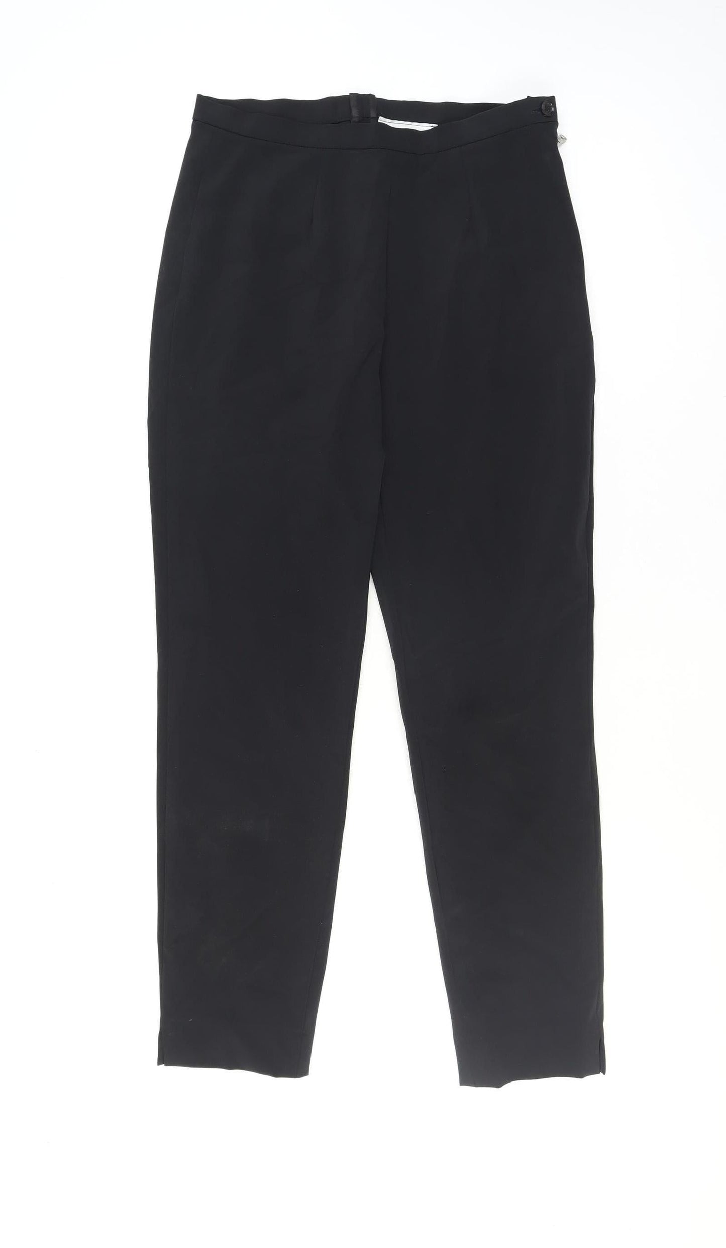 Susan Graf Women's Black Tapered Polyester Trousers Size 16