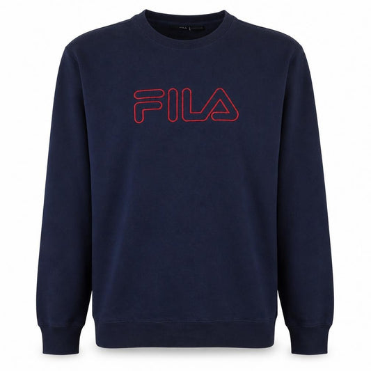 FILA Men's Blue Crew Neck Logo Sweatshirt Size L