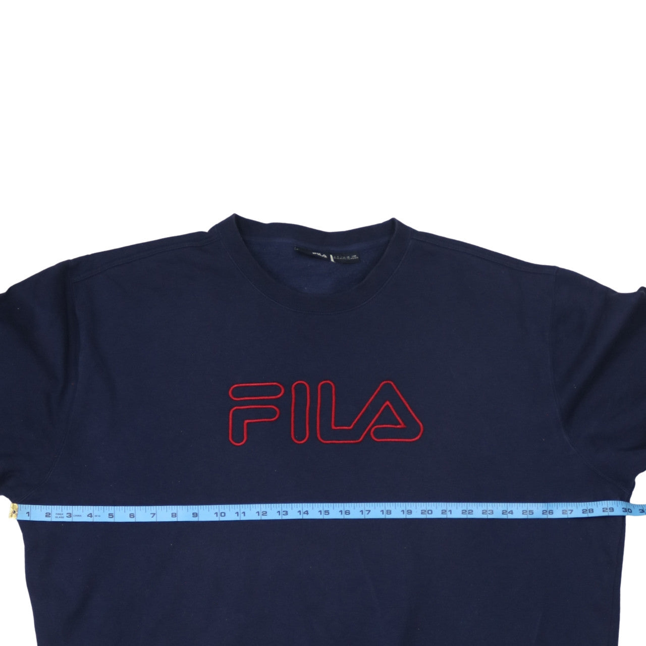 FILA Men's Blue Crew Neck Logo Sweatshirt Size L
