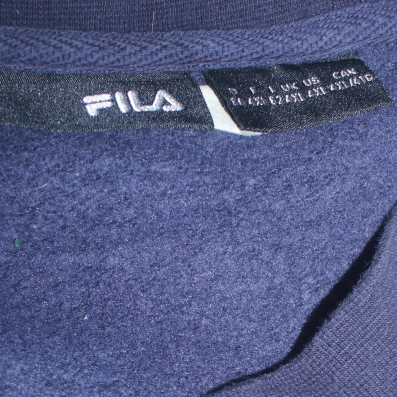 FILA Men's Blue Crew Neck Logo Sweatshirt Size L