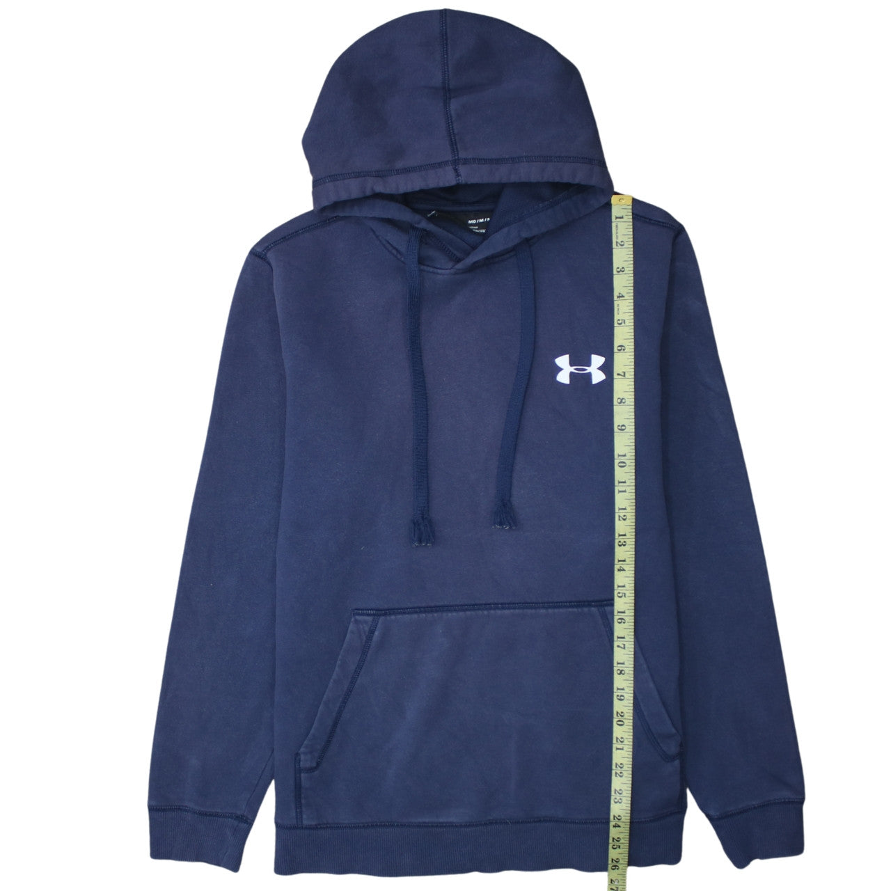 Under Armour Men Blue M ColdGear Hoodie Fleece Athletic Fit