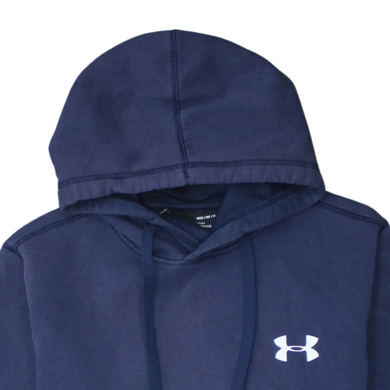 Under Armour Men Blue M ColdGear Hoodie Fleece Athletic Fit