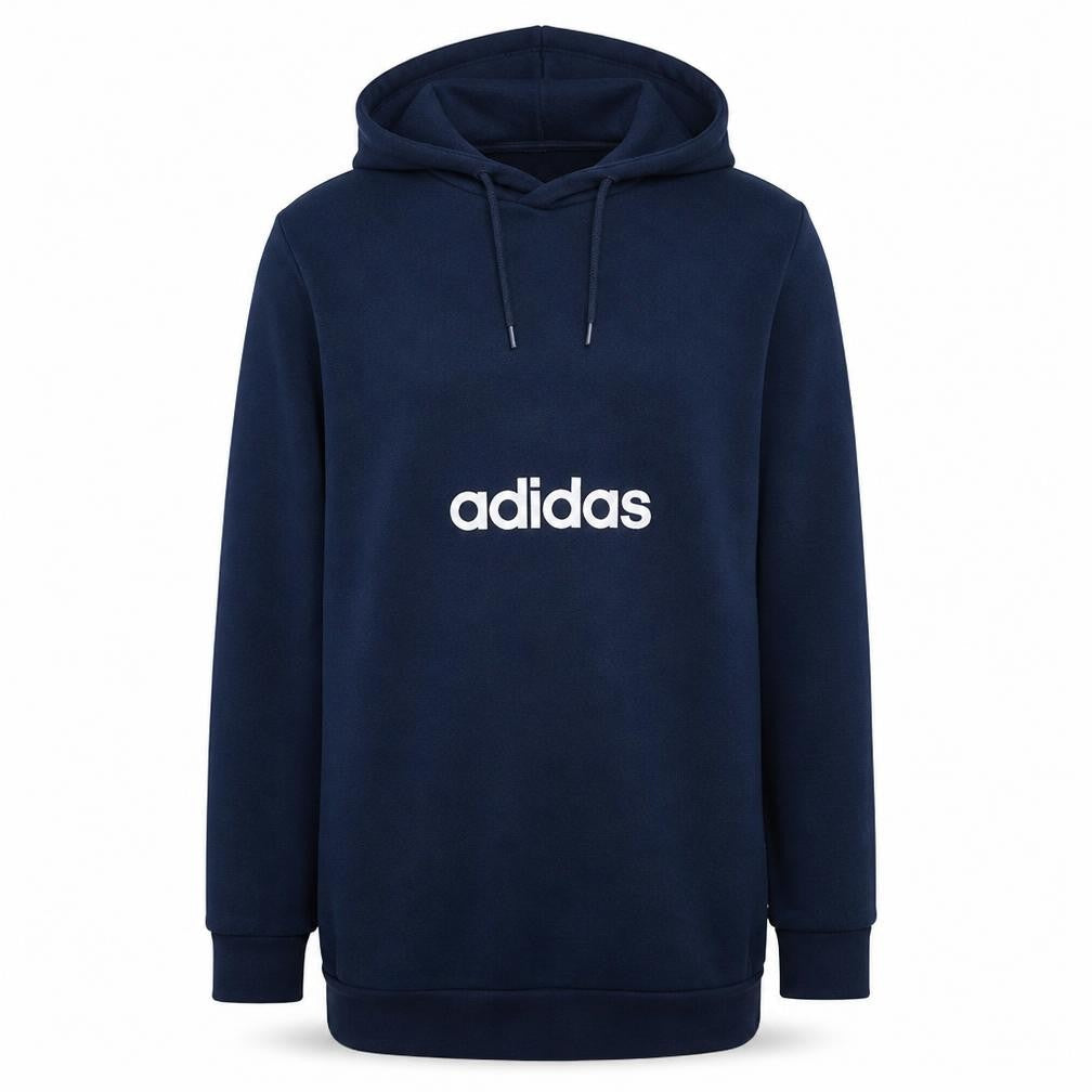 Adidas Men's Blue Pullover Hoodie M Regular Fit Sports Sweatshirt