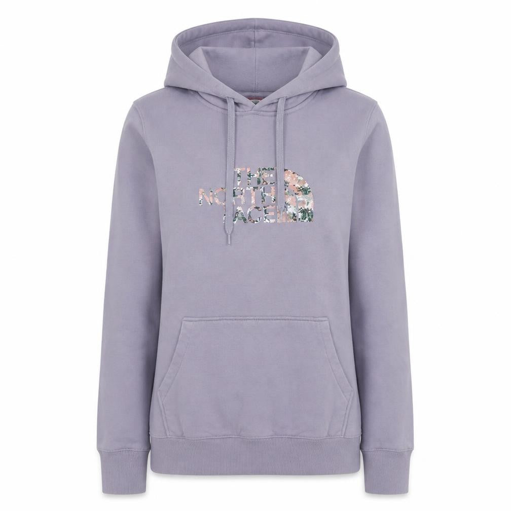 The North Face Womens Lilac Pullover Hoodie Size S Floral Logo
