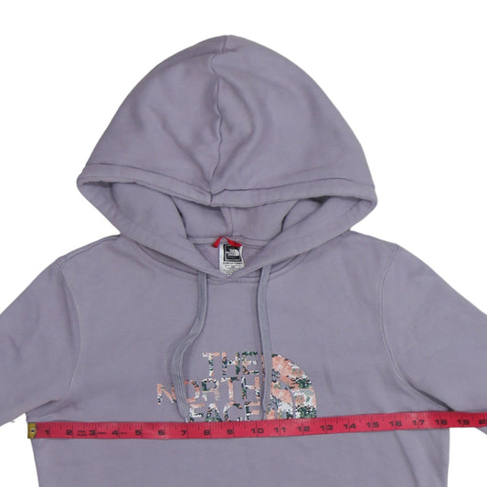 The North Face Womens Lilac Pullover Hoodie Size S Floral Logo