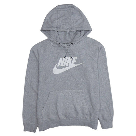Nike Men's Grey Pullover Hoodie Small Logo Fleece Sportswear