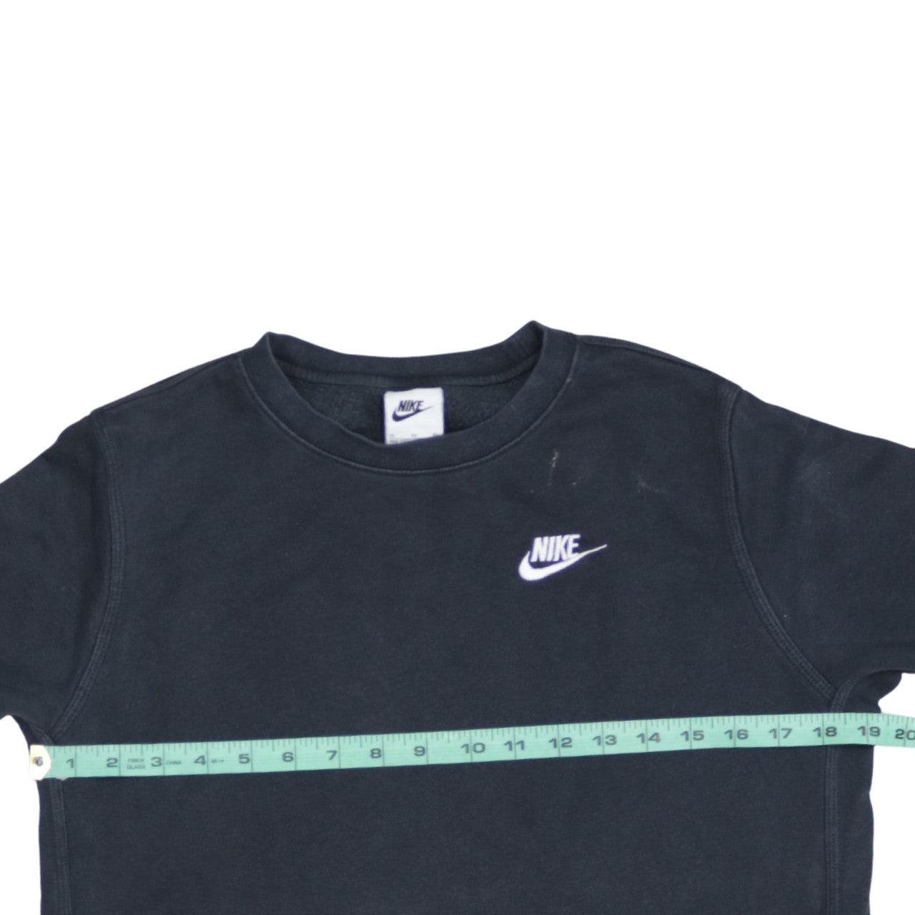 Nike Boys Black XL Crew Neck Fleece Pullover Sweatshirt with Logo