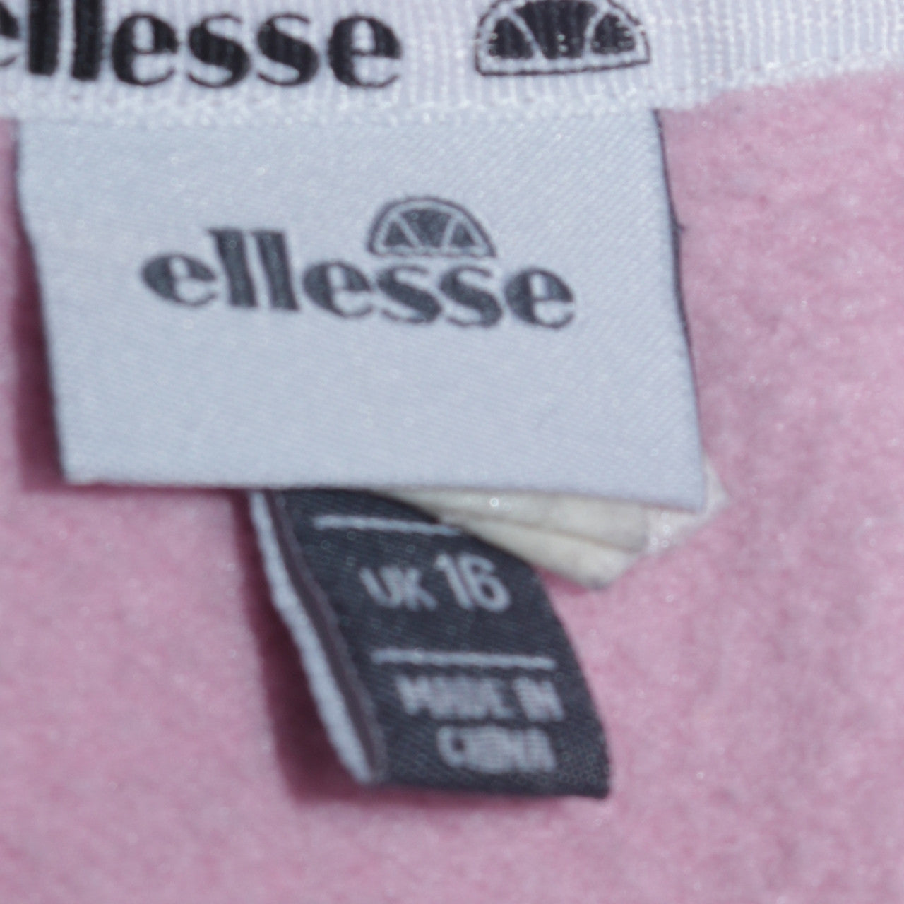 Ellesse Women Pink Pullover Hoodie UK 16 Cotton Blend Sport Style