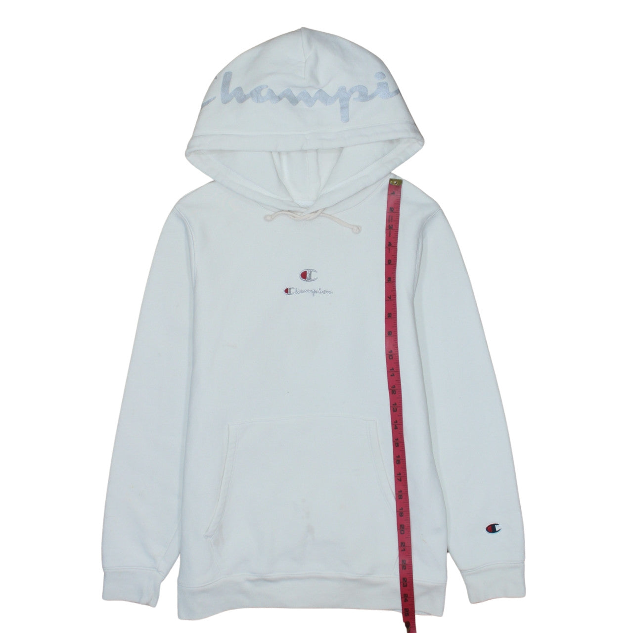 Champion Women's White XS Pullover Hoodie with Logo Detail