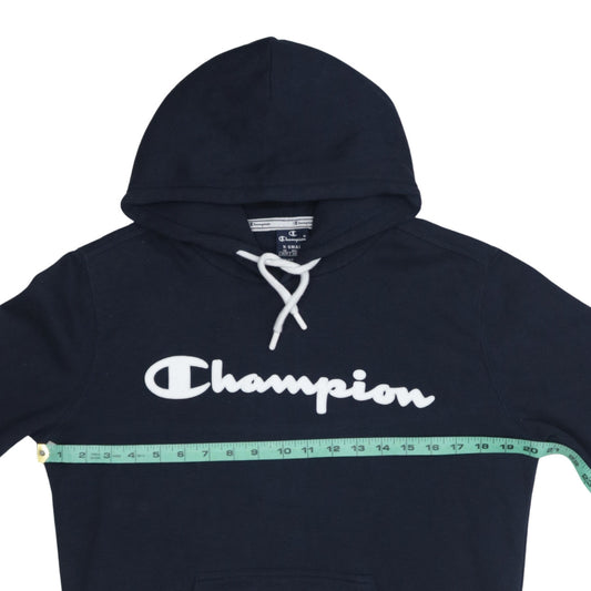 Champion Men's Blue XS Pullover Hoodie with Logo