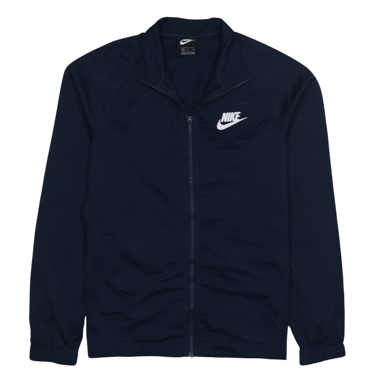 Nike Men's Blue Track Jacket M Regular Fit Full Zip Polyester