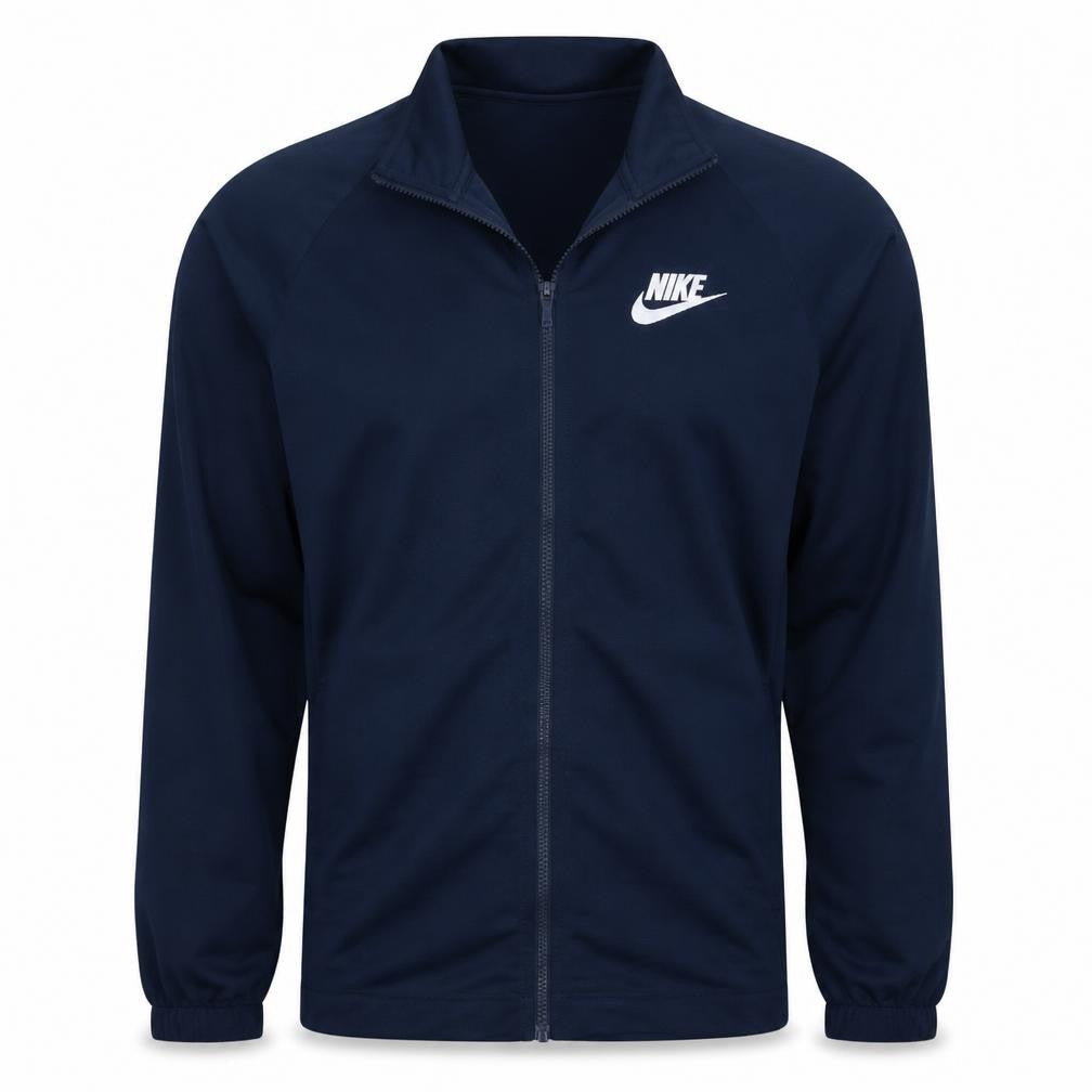 Nike Men's Blue Track Jacket M Regular Fit Full Zip Polyester