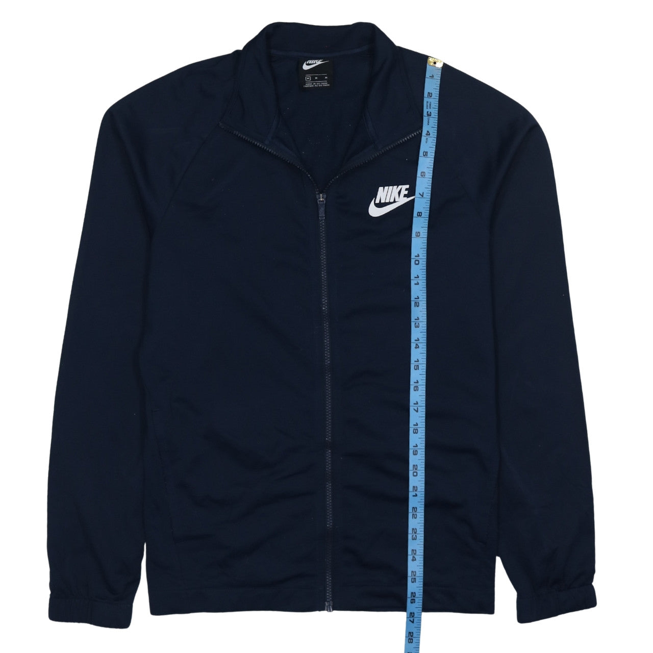 Nike Men's Blue Track Jacket M Regular Fit Full Zip Polyester
