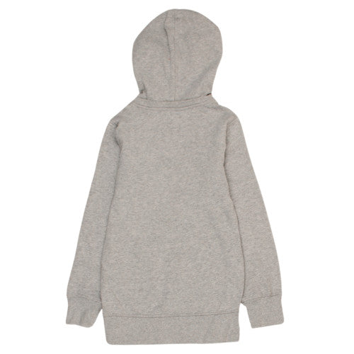 GAP Kids Girls Grey Hooded Pullover Sweatshirt Medium with Logo Print