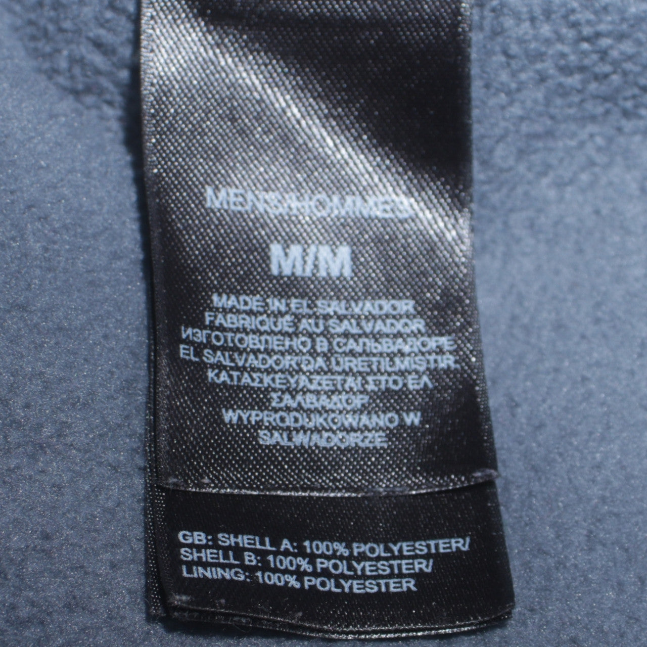 The North Face Men's Grey Fleece Full Zip Mid-Length Outdoor Jacket M