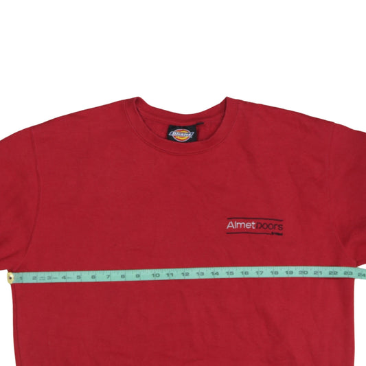 Dickies Mens Red XL Pullover Sweatshirt Crew Neck Workwear