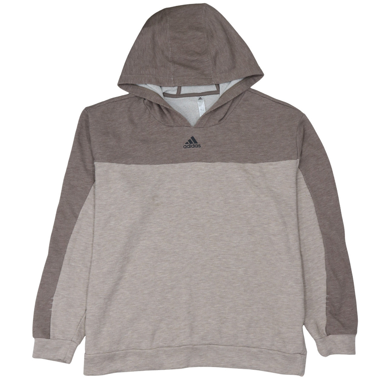 Adidas Men Beige Pullover Hoodie L Regular Fit Sports Style