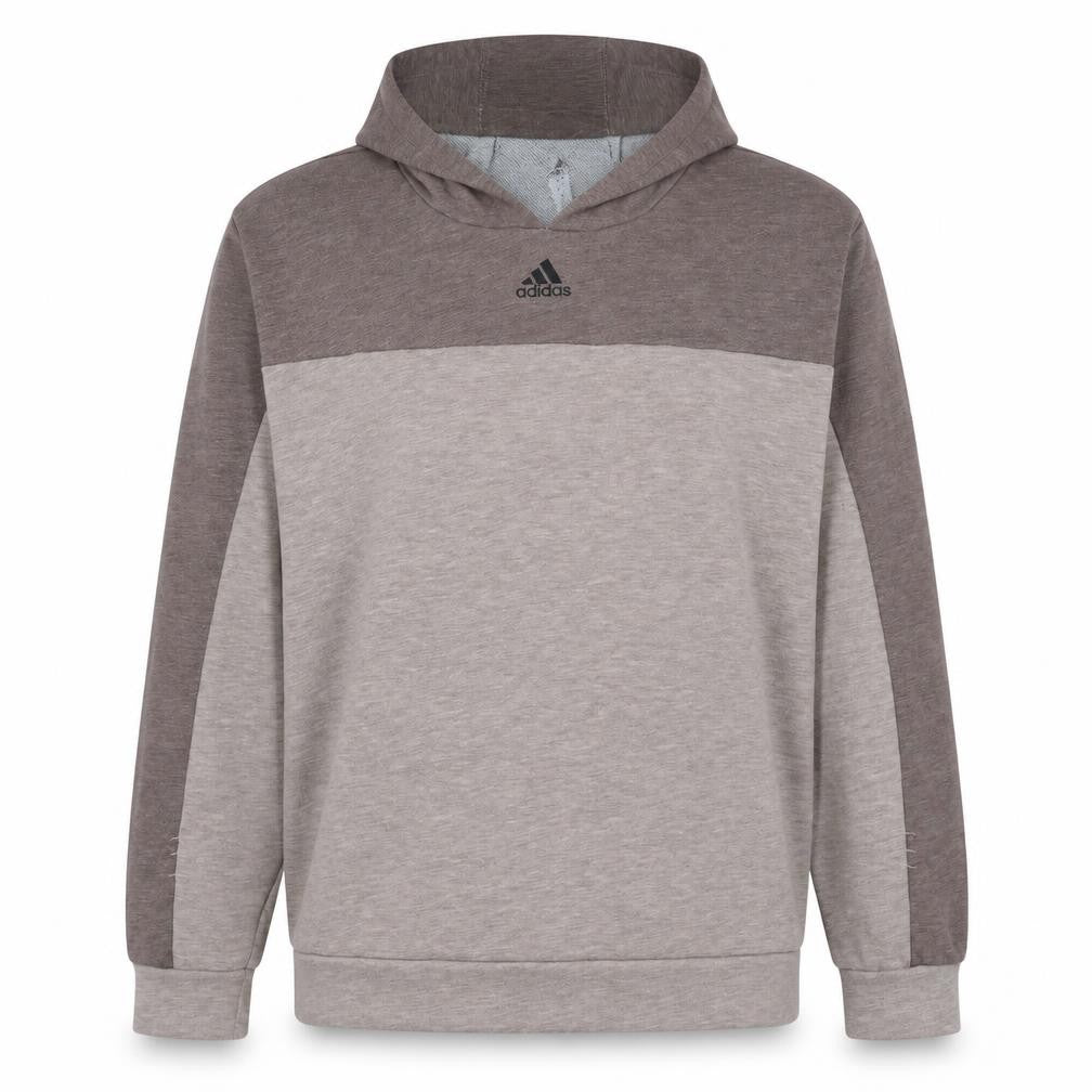 Front view of Adidas Men Beige Pullover Hoodie L Regular Fit Sports Style