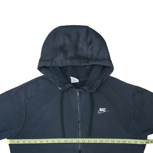 Nike Men's Black Full Zip Hoodie M Regular Fit Fleece Sweatshirt