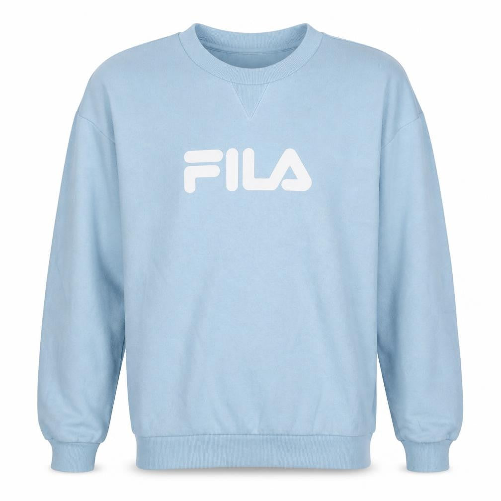 Fila Mens Blue Crew Neck Pullover Sweatshirt L Sportswear