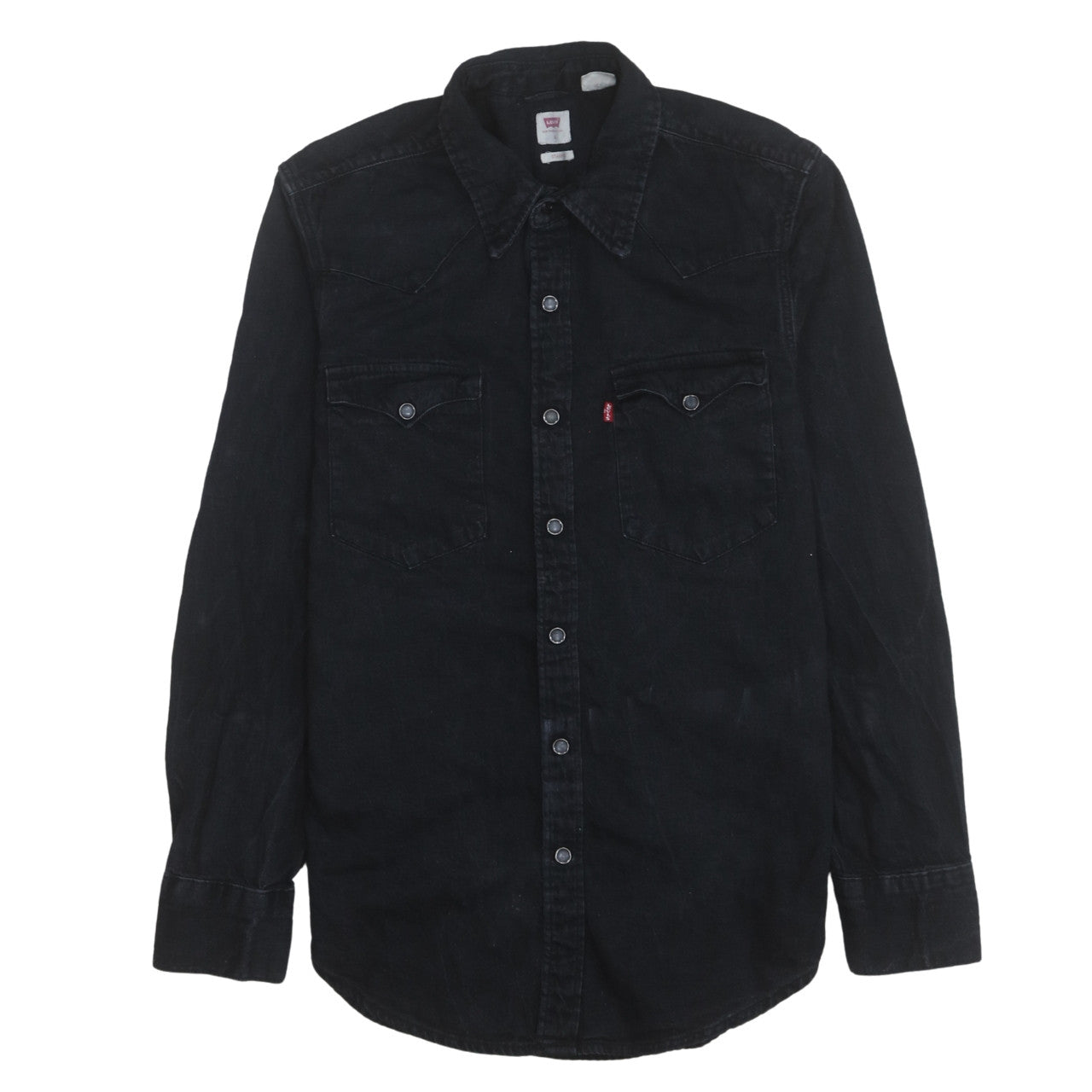 Levi's Men's Black Denim Long Sleeve Western Button-Up Shirt Size S