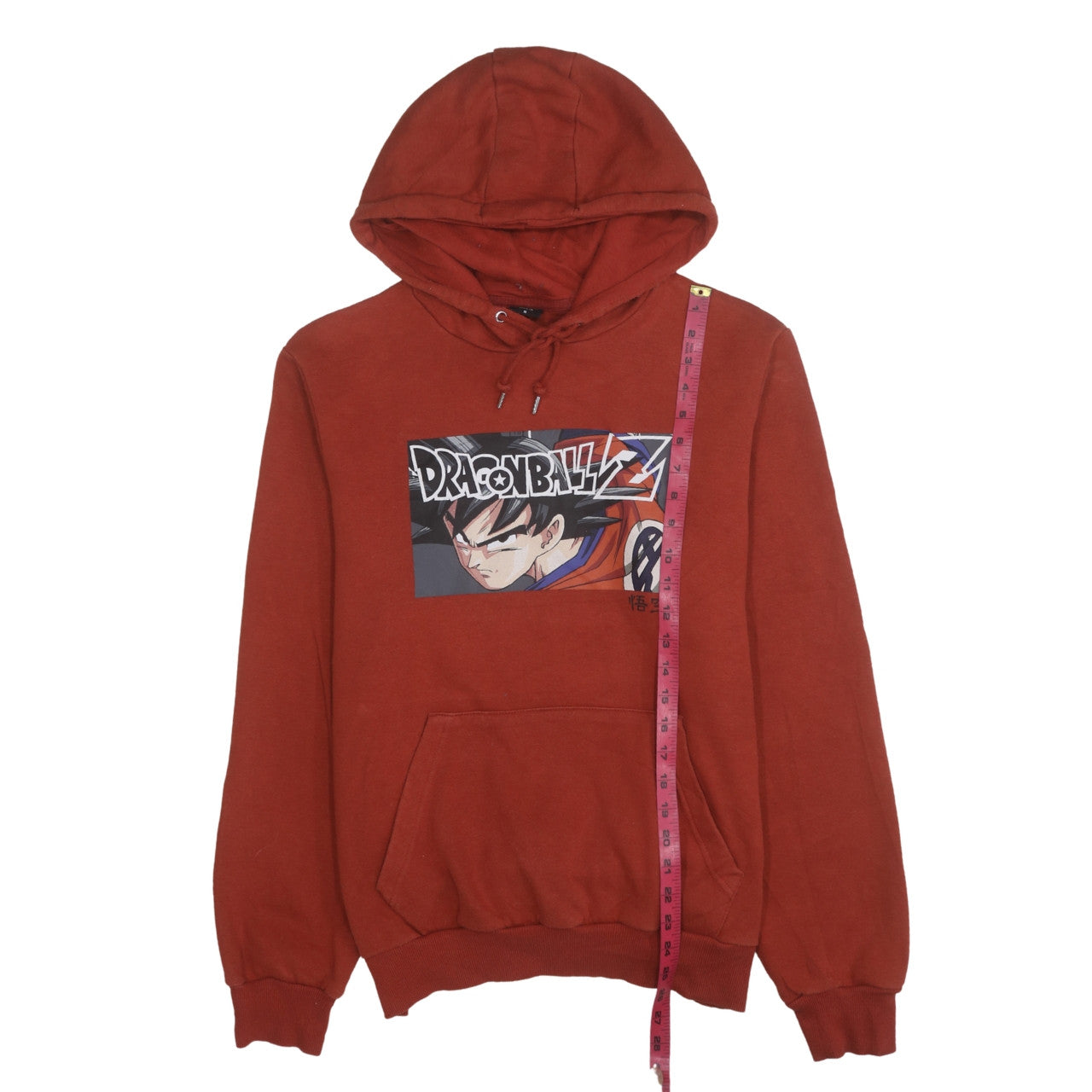 Dragon Ball Z Men's Red Pullover Hoodie Medium Anime Graphic Print