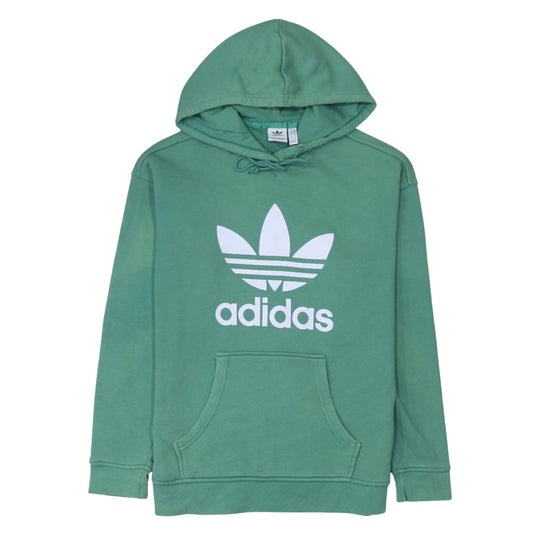Adidas Womens Green Pullover Hoodie XS Cotton Blend Casual
