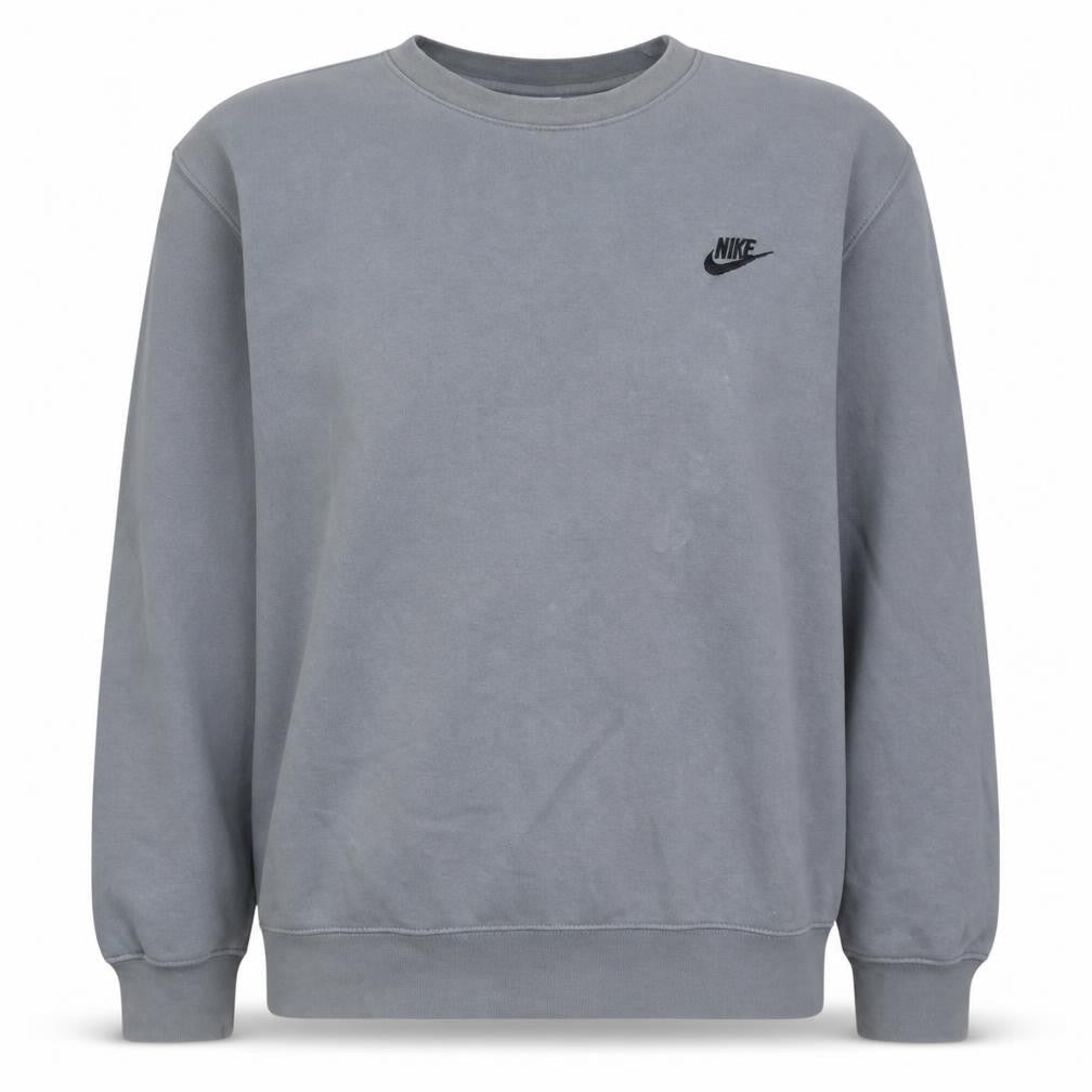 Nike Men's Grey Crew Neck Pullover Sweatshirt L Regular Fit