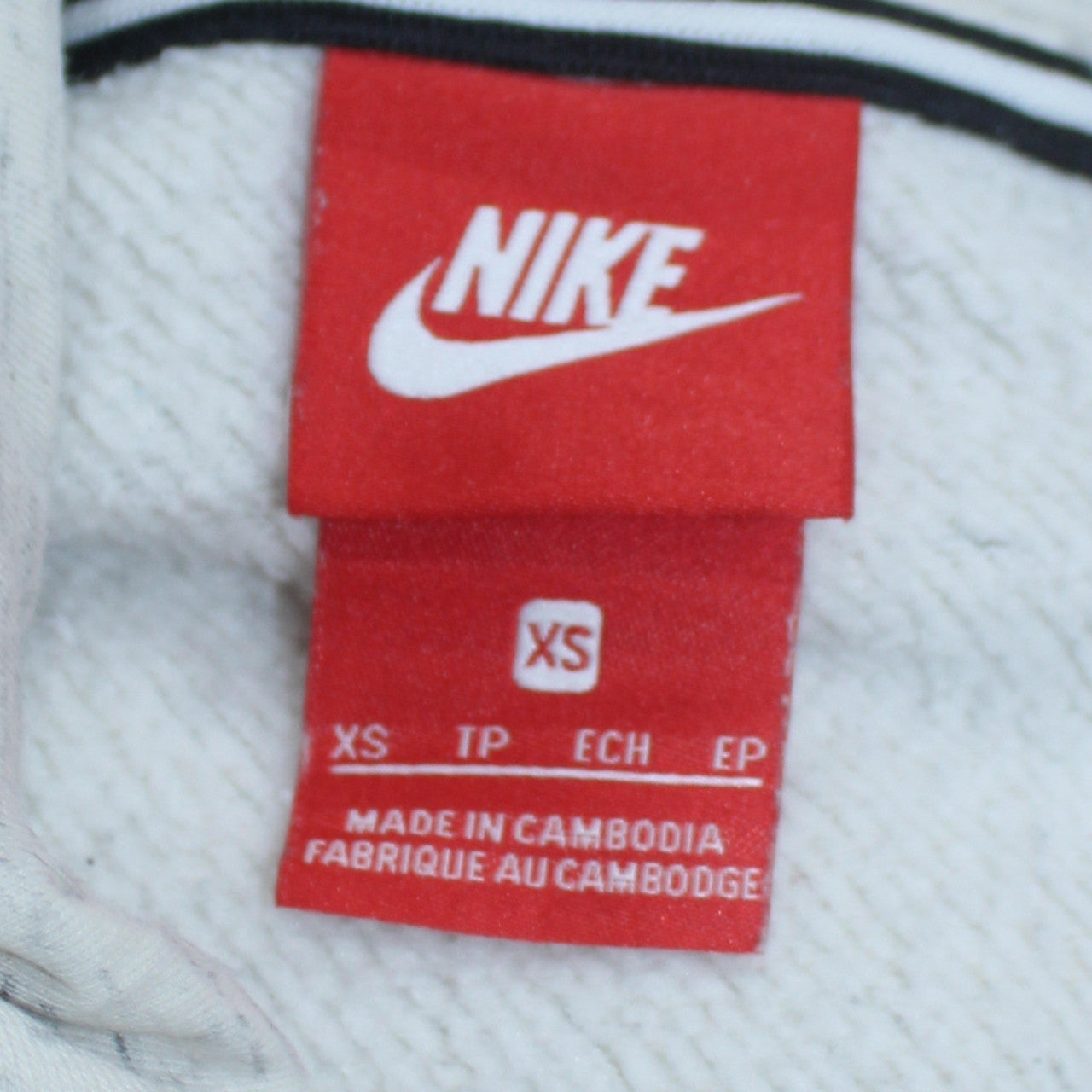 Nike Womens White XS Pullover Hoodie Sweatshirt with Logo Print
